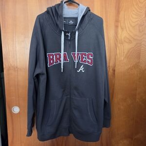 Antigua Charcoal Gray Zip-Up Hoodie